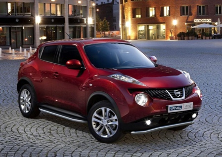 Пороги алюминиевые Premium Nissan Juke, FWD (2010-2016) A173ALP.4102.2