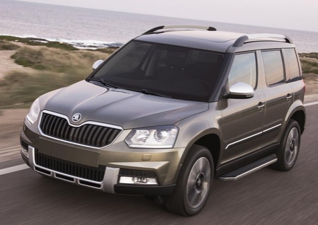 Пороги алюминиевые Premium Skoda Yeti (2009-2018) A173ALP.5101.1