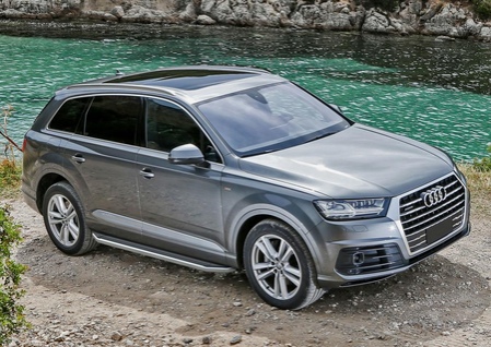 Пороги алюминиевые Premium Audi Q7 (2015-2020) A193ALP.0304.1