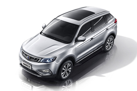 Пороги алюминиевые Slitkoff Optima Black черные Geely Atlas (2018-2021) AL-GEAT001