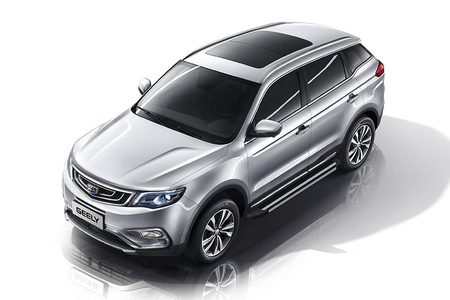 Пороги алюминиевые Luxe Black черные Geely Atlas (2018-2021) AL-GEAT003