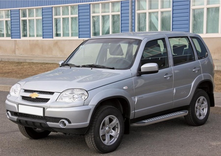 Пороги алюминиевые Bmw-Style Chevrolet Niva (2002-2019) B160AL.1001.2