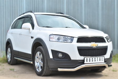 Пороги труба d63 вариант 1 RUSSTAL Chevrolet Captiva (2013-2016) CAPT-001745