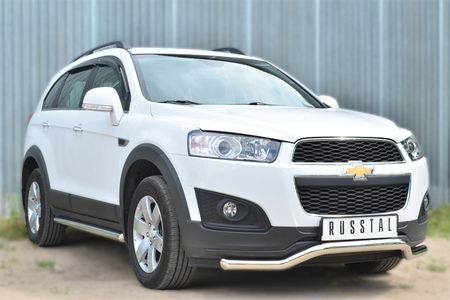 Пороги труба d63 вариант 1 RUSSTAL Chevrolet Captiva (2013-2016) CAPT-001745