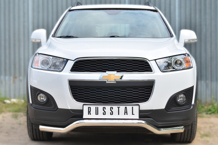 Защита переднего бампера d63 волна RUSSTAL Chevrolet Captiva (2013-2016) CAPZ-001743