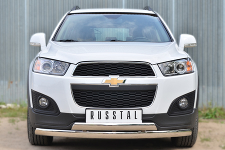 Защита переднего бампера d75х42 дуга - d75х42 дуга RUSSTAL Chevrolet Captiva (2013-2016) CAPZ-001744