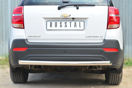 Защита заднего бампера d63 дуга RUSSTAL Chevrolet Captiva (2013-2016) CAPZ-001753