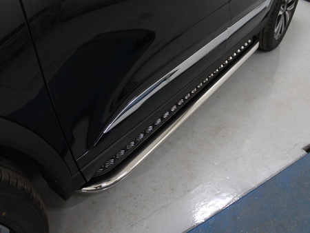 Пороги с площадкой 75х42 мм для Chery Tiggo 8 (2020-2025) CHERTIG820-28