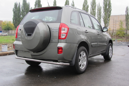 Защита заднего бампера d57 длинная Chery Tiggo FL (2013-2016) CT-FL-011