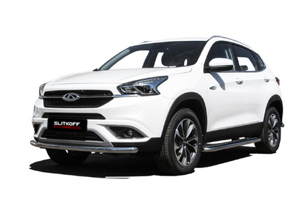 Защита переднего бампера d57 Chery Tiggo 7 (2019-2021) CT7-002