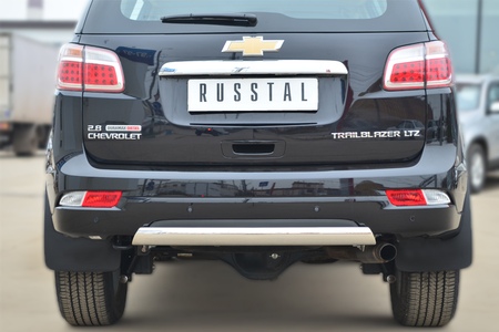 Защита заднего бампера d75х42 дуга RUSSTAL Chevrolet Trailblazer (2013-2019) CTRZ-001516