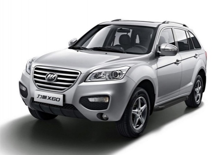 Пороги алюминиевые Black new Lifan X60 (2012-2016) F160ALB.3302.2