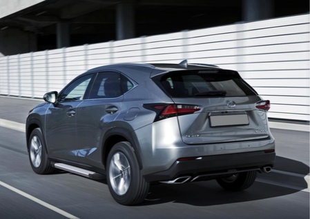 Пороги алюминиевые Silver new Lexus NX (2014-2019) F173AL.3202.1