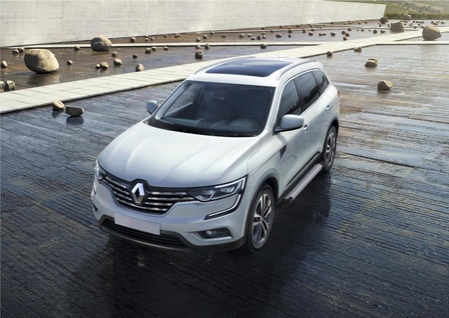 Пороги алюминиевые Silver new Renault  Koleos (2017-2023) F173AL.4704.1