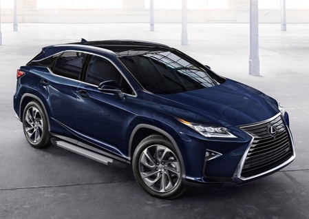 Пороги алюминиевые Silver new Lexus RX (2015-2021) F180AL.3203.1