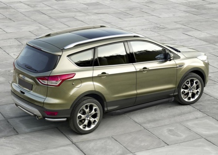 Пороги алюминиевые Black new Ford Kuga (2016-2019) F180ALB.1804.2