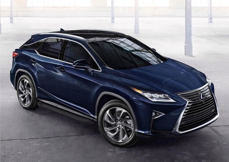 Пороги алюминиевые Black new Lexus RX (2015-2021) F180ALB.3203.1