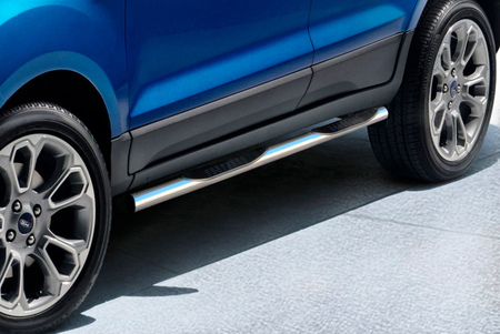 Защита пороговd d76 с проступями Ford Ecosport (2017-2020) FES005