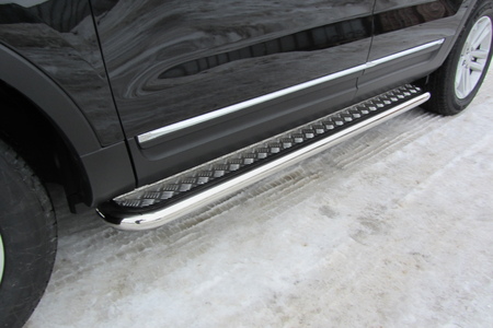 Защита порогов d57 с листом Ford Explorer (2012-2015) FEX007