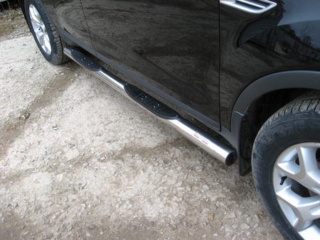 Защита порогов d76 с проступями Ford Kuga (2008-2013) FKG007