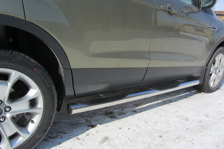 Защита порогов d76 с проступями Ford Kuga (2013-2016) FKG13-005