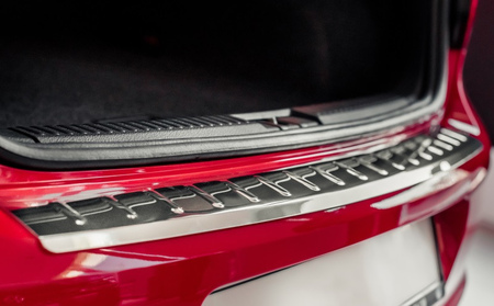 Накладка на задний бампер Croni плоская зеркальная Ford Focus хэтчбек (2008-2010) FO07HZ5S