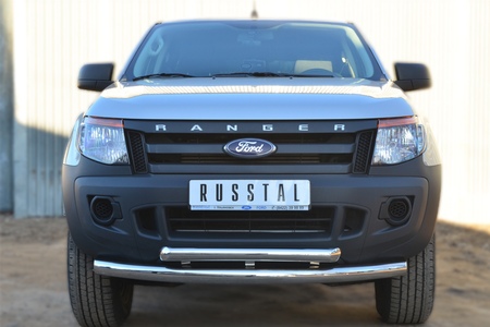 Защита переднего бампера d76х63 дуга RUSSTAL Ford Ranger (2012-2019) FRZ-001296