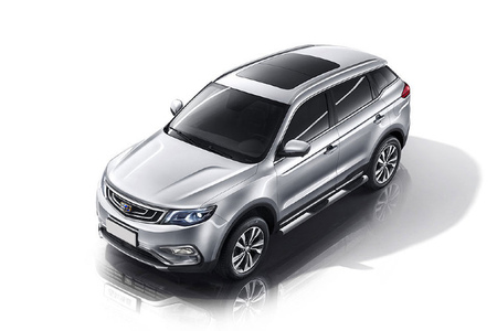 Защита порогов d76 с проступями Geely Atlas (2018-2021) GEAT-004