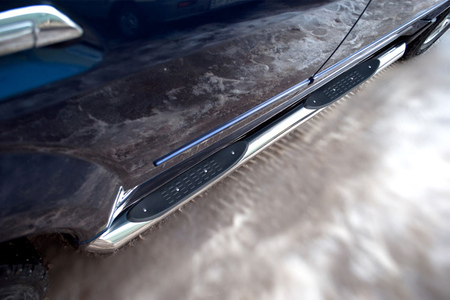 Пороги труба d76 с накладками вариант 1 RUSSTAL Great Wall Hover H5 (2010-2019) GH5T-0003511