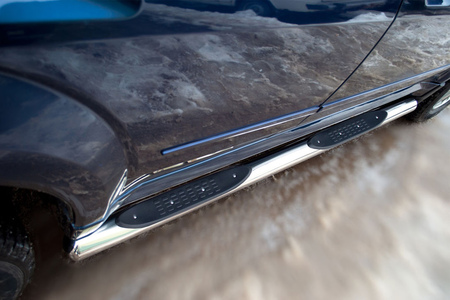 Пороги труба d76 с накладками вариант 3 RUSSTAL Great Wall Hover H5 (2010-2019) GH5T-0003513