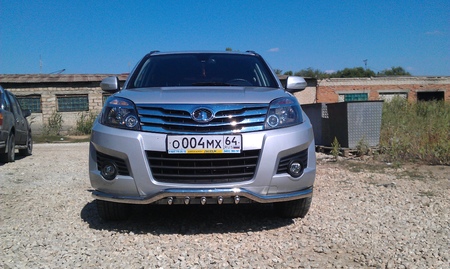 Защита переднего бампера d57 с ЗК Great Wall Hover H3 (2010-2014) GWHN-H3-001