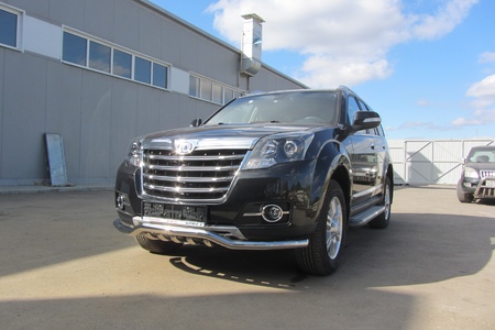 Защита переднего бампера d57 волна с ЗК Great Wall Hover H3 (2014-2020) GWHNR-H3-001