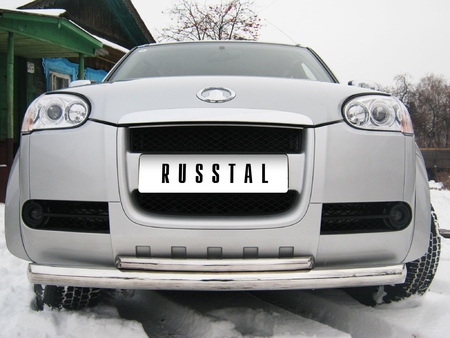 Защита переднего бампера d76х42 дуга RUSSTAL Great Wall Wingle (2010-2013) GWZ-000102