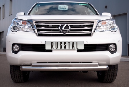 Защита переднего бампера d76х42 RUSSTAL Lexus GX (2009-2012) GXZ-000802