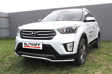 Защита переднего бампера d42 волна Hyundai Creta 4WD (2016-2021) HCRET4WD001