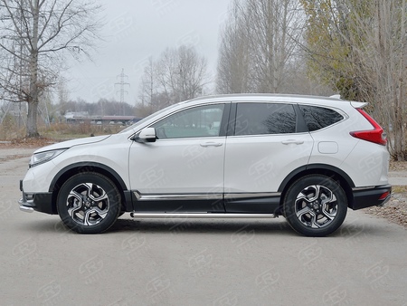 Пороги труба d63 вариант 1 RUSSTAL Honda CR-V (2017-2023) HCRT-0028331