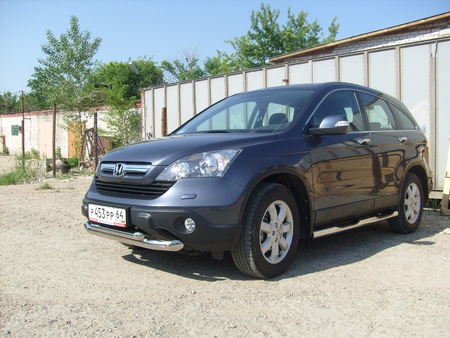 Защита переднего бампера d76+d57 двойная  Honda CR-V (2009-2012) HCRV001