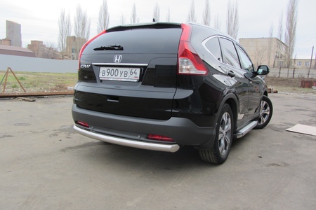 Защита заднего бампера d76 радиусная Honda CR-V (2L) (2012-2017) HCRV13-009