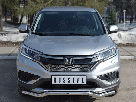 Защита переднего бампера d63 волна (дв. 2.0) RUSSTAL Honda CR-V (2015-2016) HCRZ-002218