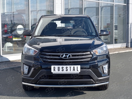 Защита переднего бампера d42 секция RUSSTAL Hyundai Creta (2016-2021) HCRZ-002415