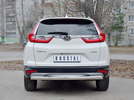 Защита заднего бампера d75х42 дуга RUSSTAL Honda CR-V (2017-2023) HCRZ-002837