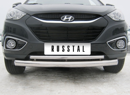 Защита переднего бампера d76х42 RUSSTAL Hyundai ix35 (2010-2012) HIZ-000178