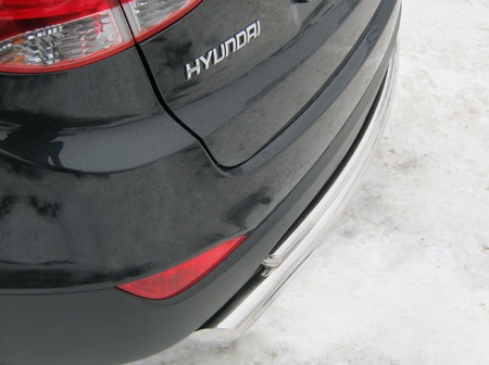 Защита заднего бампера d63х42 RUSSTAL Hyundai ix35 (2010-2012) HIZ-000183