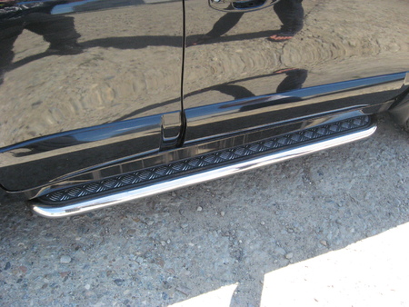 Защита порогов d57 с листом Hyundai Santa Fe Classic (Таганрог) HSFT012