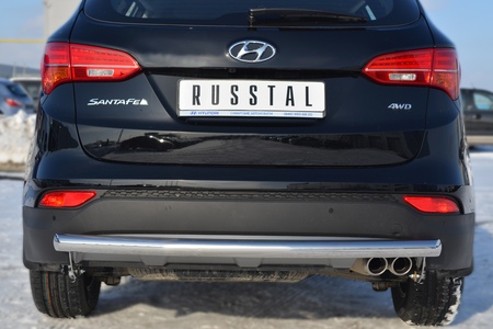 Защита заднего бампера d63 дуга RUSSTAL Hyundai Santa Fe (2012-2015) HSFZ-001225