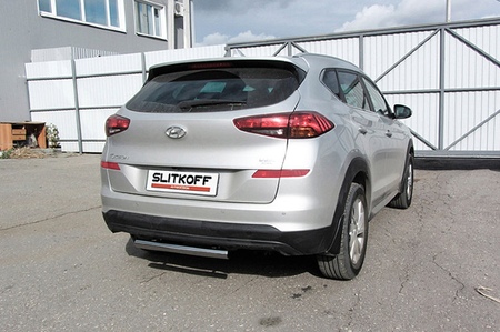 Защита заднего бампера d57 короткая Hyundai Tucson (2018-2021) HT18007