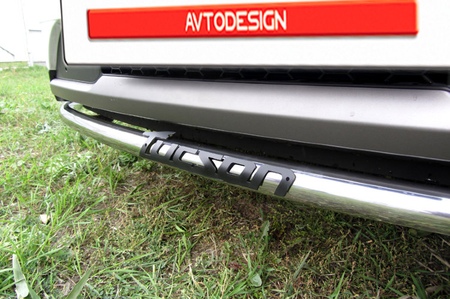 Защита переднего бампера d42 с надписью Hyundai Tucson 4WD (2015-2018) HT4WD15001