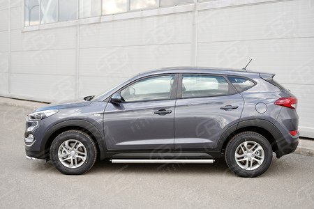Пороги труба d63 вариант 2 RUSSTAL Hyundai Tucson (2015-2017) HTT-0022352