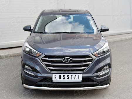 Защита переднего бампера d63 секция RUSSTAL Hyundai Tucson (2015-2017) HTZ-002231