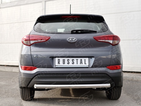 Защита заднего бампера d63 дуга (кроме Hi-Tech) RUSSTAL Hyundai Tucson (2015-2017) HTZ-002241